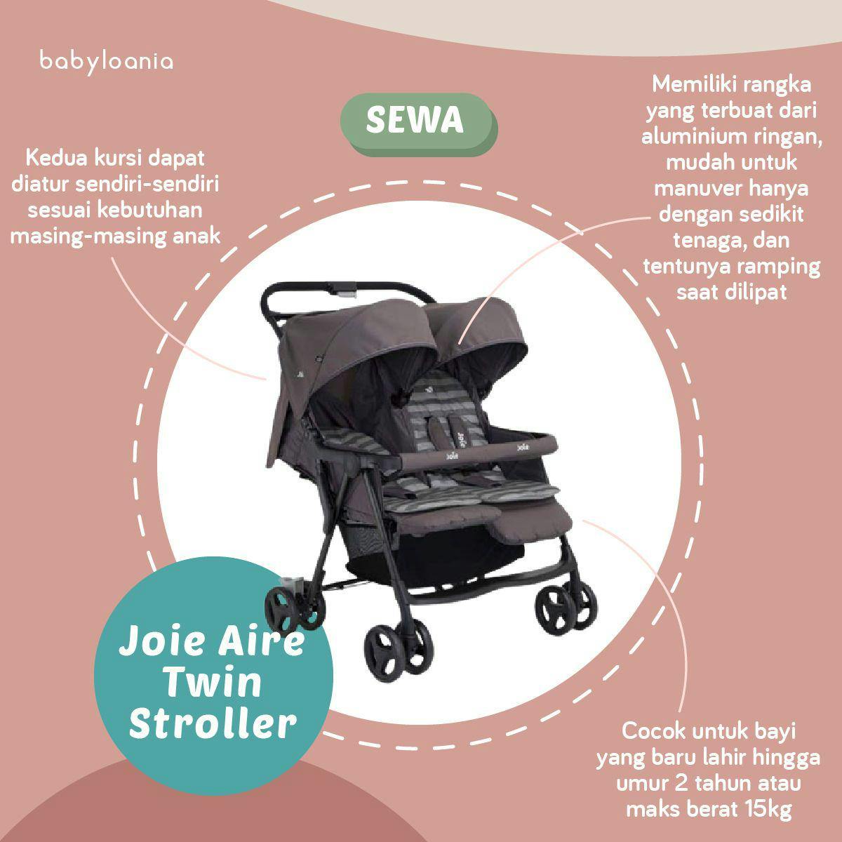 Image 38378 Aire Twin Stroller