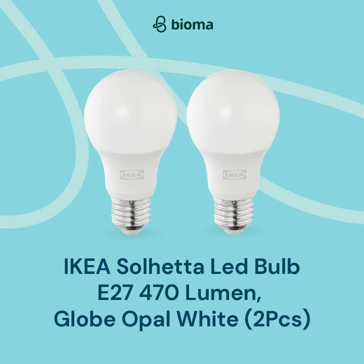 Image 50307 Solhetta Led Bulb E27 470 Lumen, Globe Opal White (2Pcs)