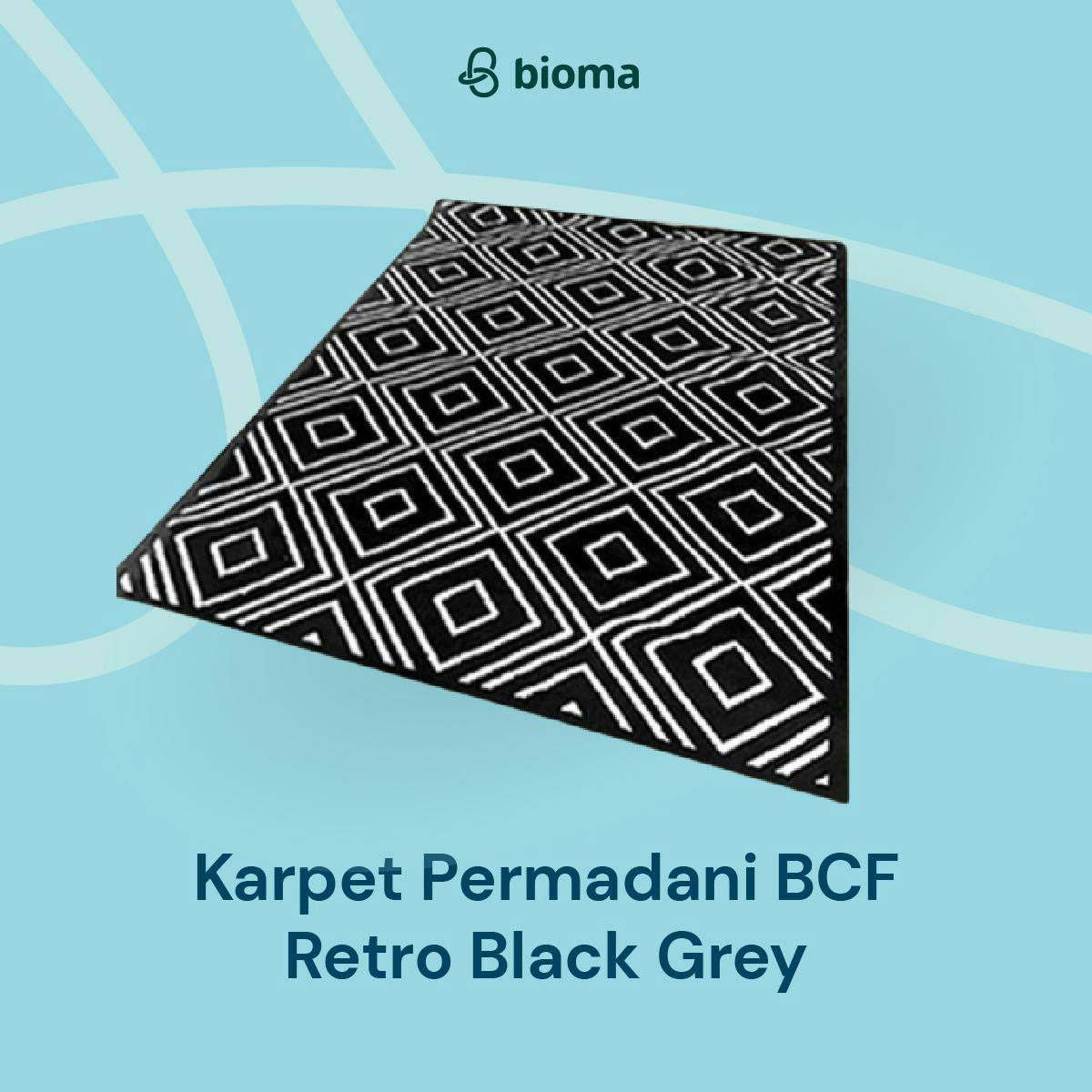 Image 376 Karpet Permadani BCF Retro Black Grey
