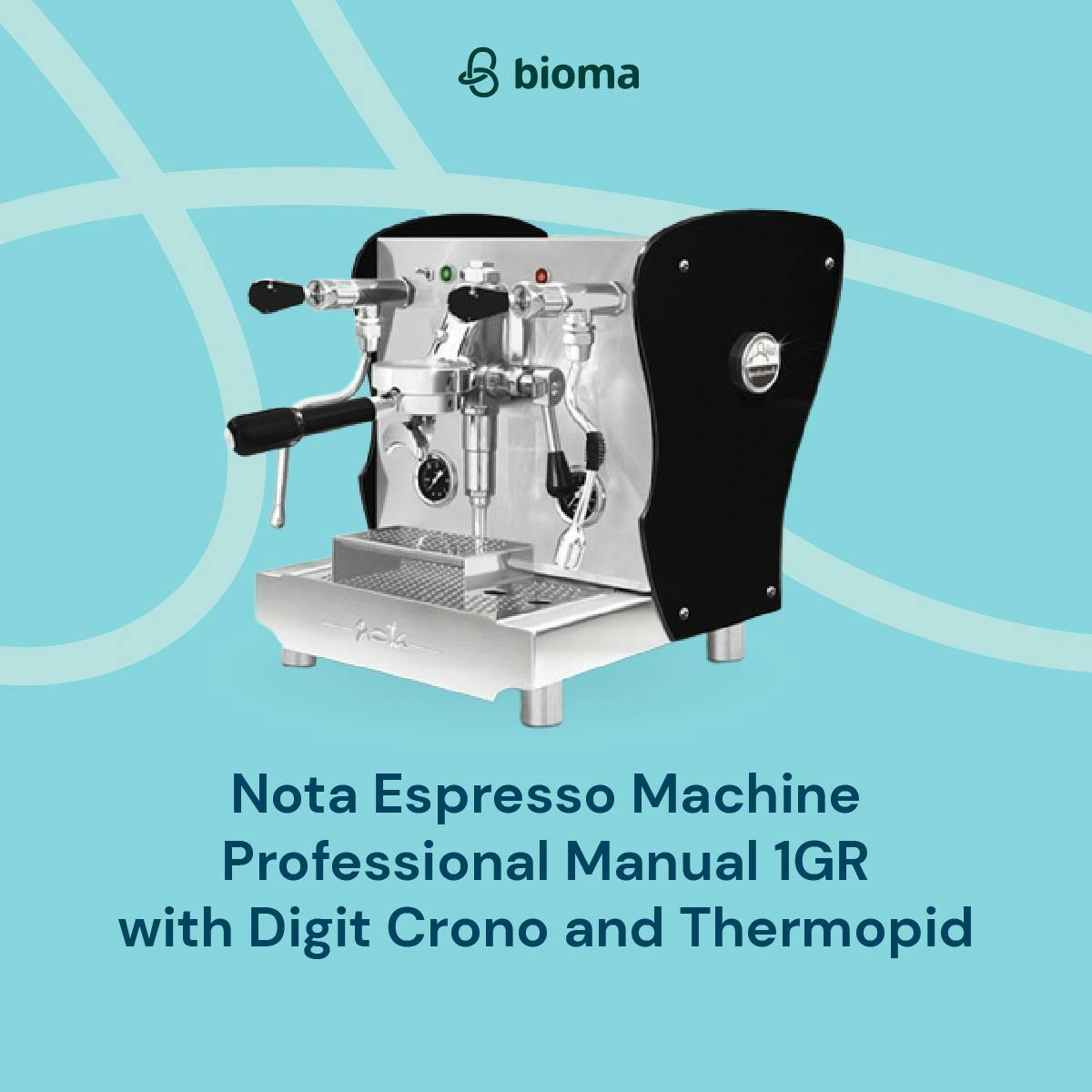 Image 50258 Nota Espresso Machine Professional Manual 1GR with Digit Crono and Thermopid (Black)