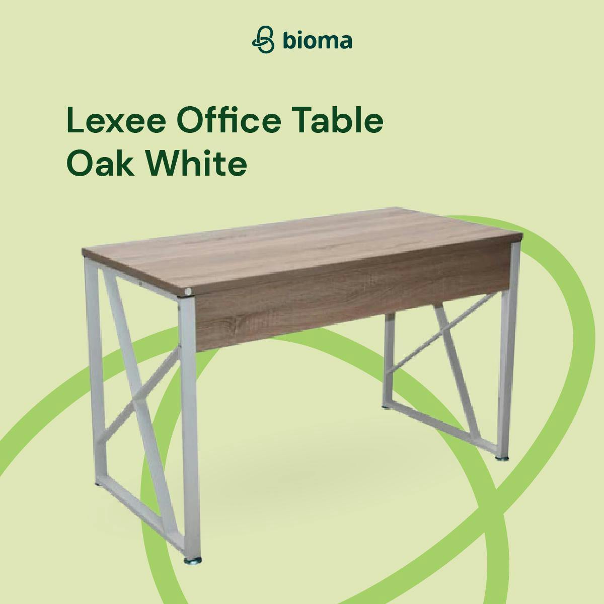 Lexee Office Table Oak White