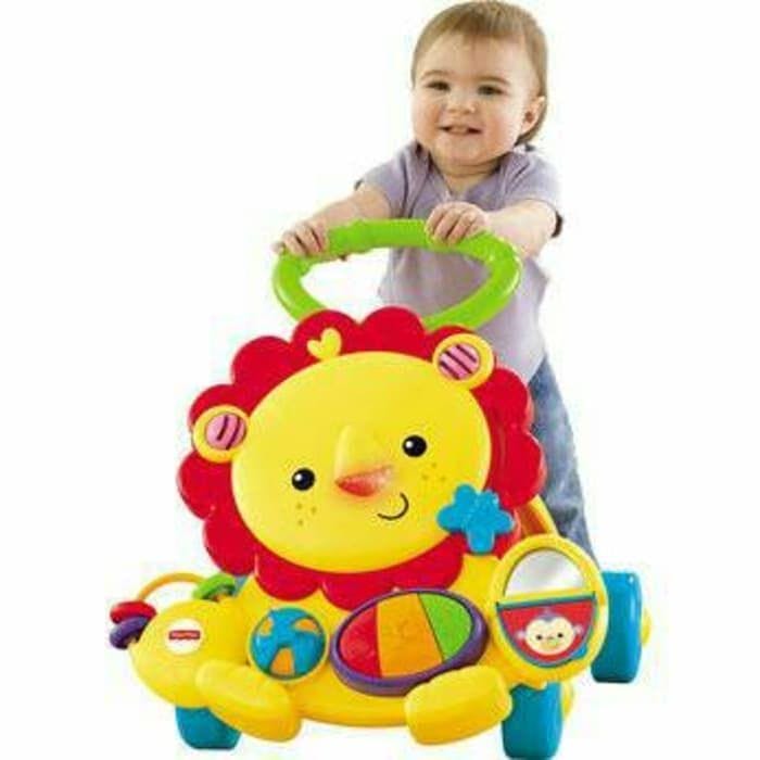 Image 17918 of toys 9 : Fisher Price Musical Lion Walker & Fisher Price Pop N Push Elephant