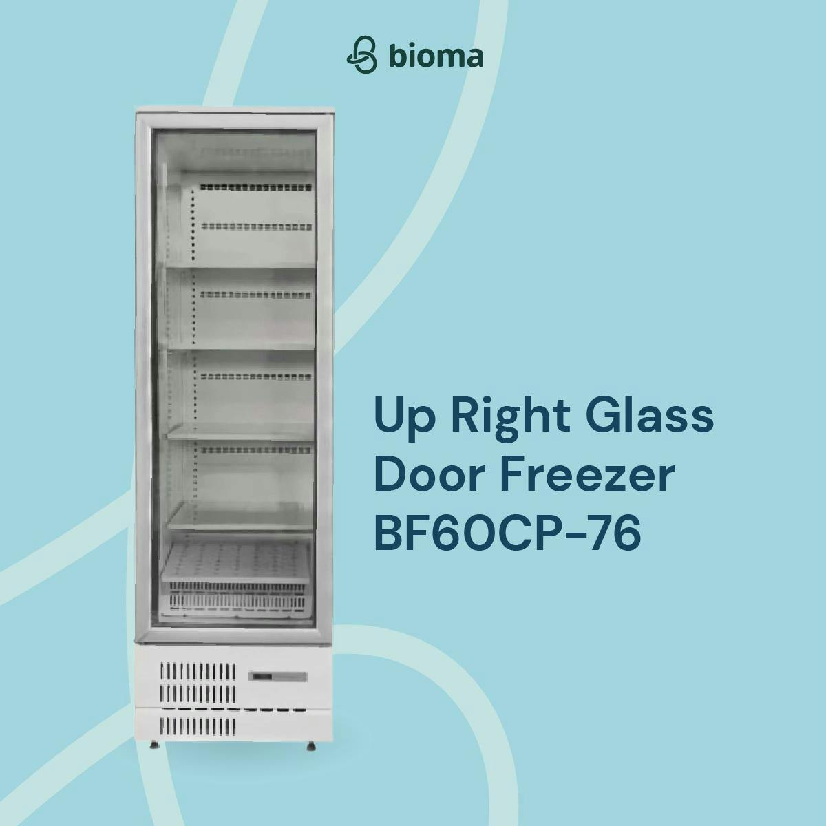 Up Right Glass Door Freezer BF60CP-76