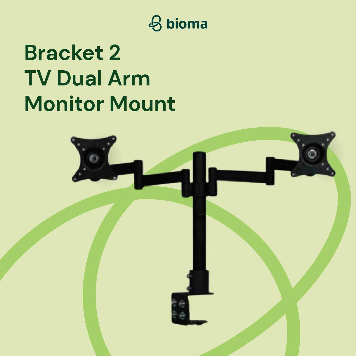 Bracket 2 TV Dual Arm Monitor Mount