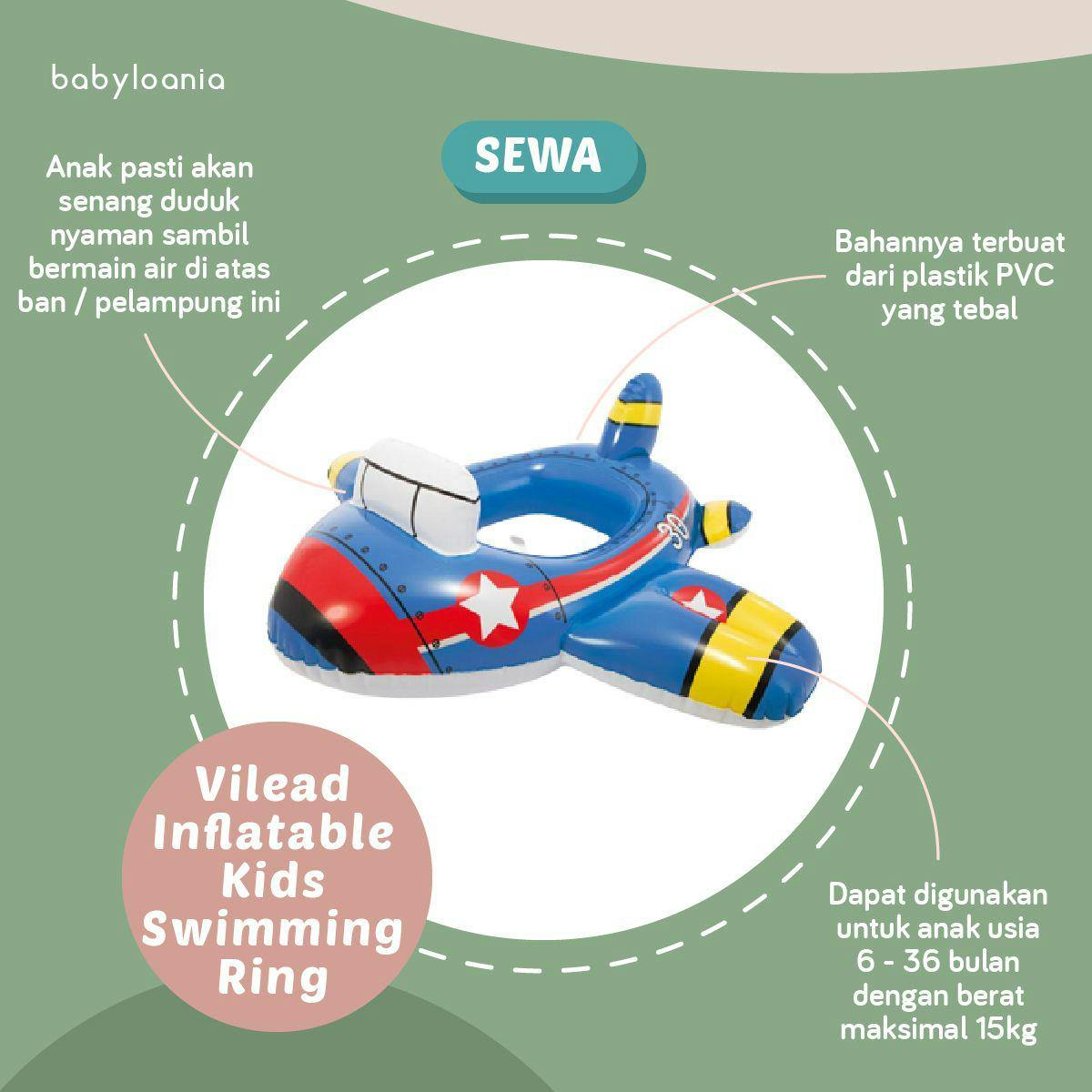 Vilead Inflatable Kids Swimming Ring