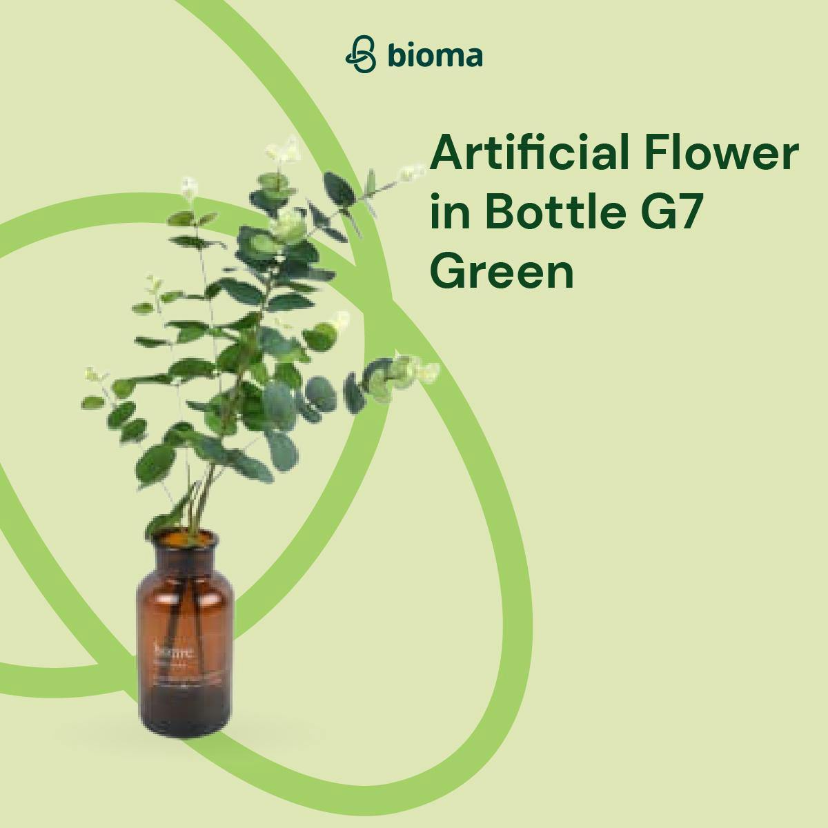 Artificial Flower in Bottle G7 Green