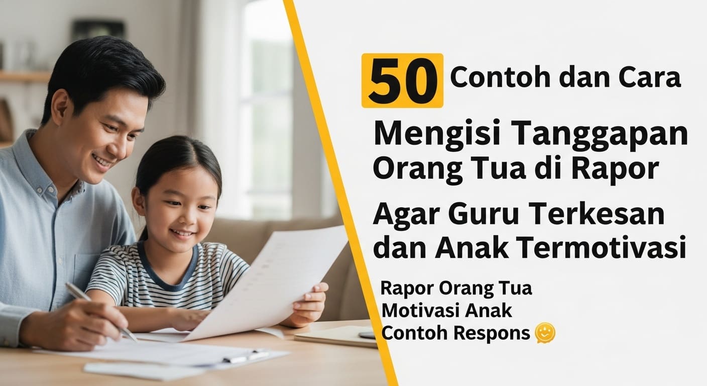 50 Contoh dan Cara Mengisi Tanggapan Orang Tua di Raport agar Guru Terkesan dan Anak Termotivasi