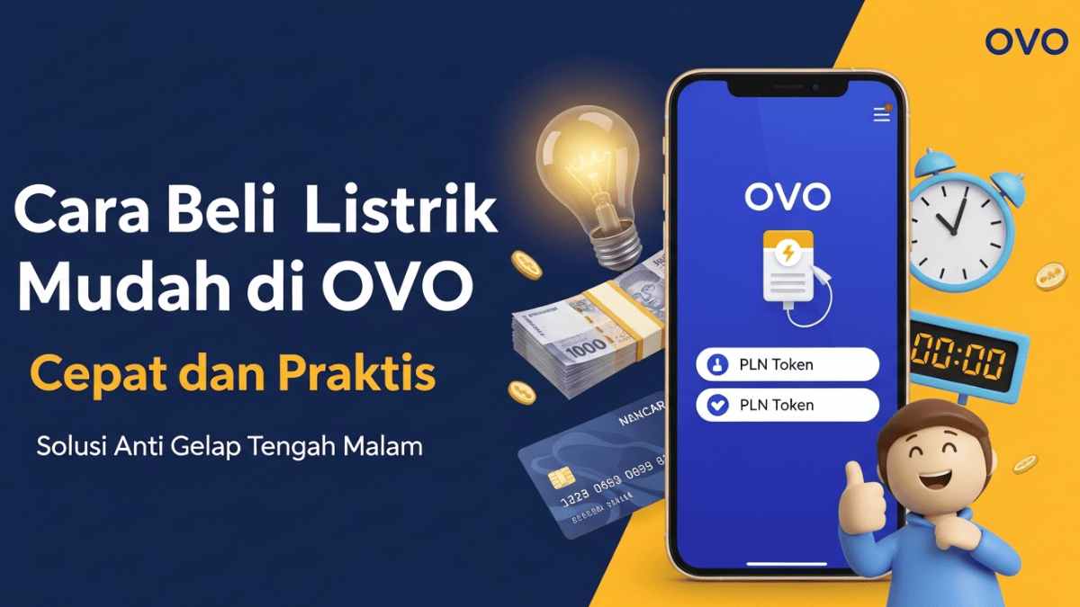 Cara Beli Token Listrik Mudah di OVO Cepat dan Praktis, Solusi Anti Gelap Tengah Malam