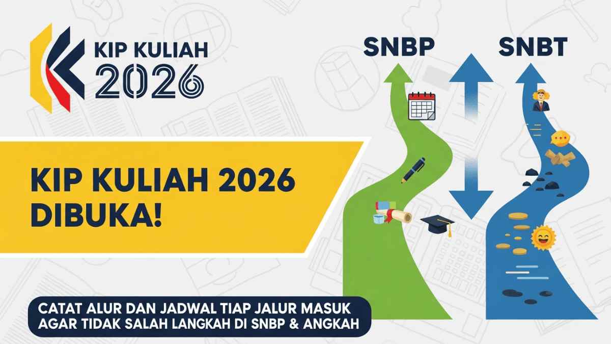 KIP Kuliah 2026 Dibuka, Catat Alur dan Jadwal Tiap Jalur Masuk Agar Tidak Salah Langkah di SNBP & SNBT
