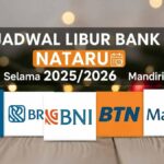 Update Jadwal Libur Bank BCA, BRI, BNI, BTN dan Mandiri Selama Nataru 2025/2026